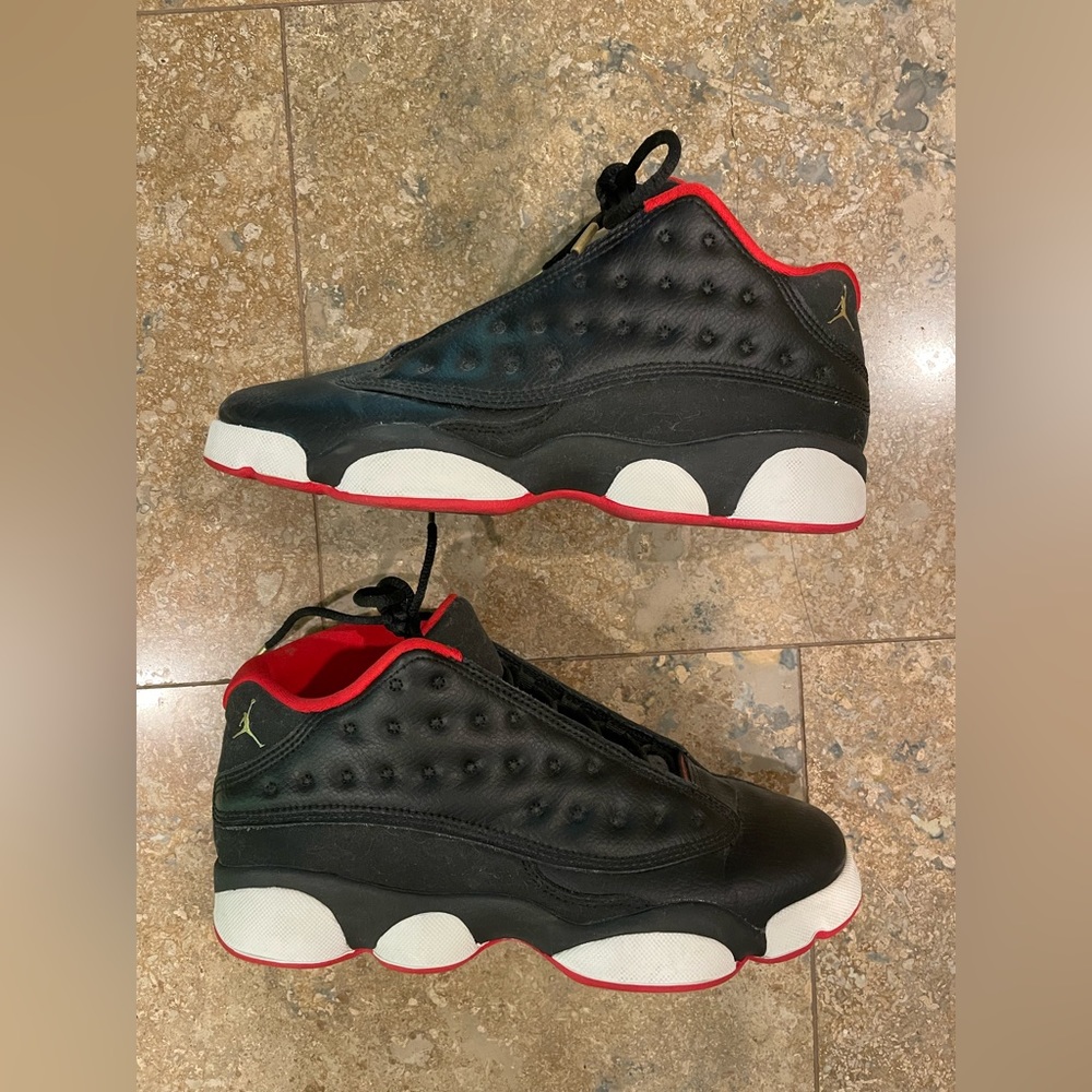 Jordan 13 Retro Low Bred Shoes Youth Size 7 Black Red Sneakers Trainers